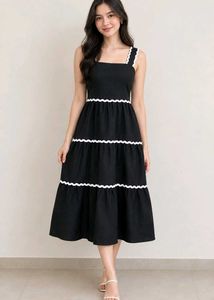 Chic Black Tiered Dress
