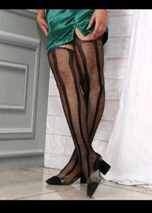 Striped Thigh-High Stockings