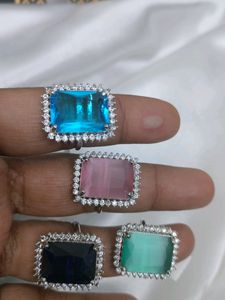 American Diamond Silver Ring