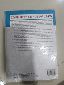 Computer Science with JAVA Textbook Class XII