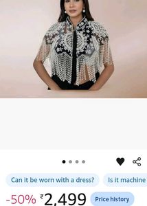 Embellished Cape Style Blouse