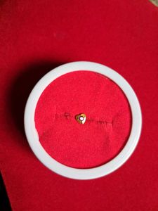Heart Stud Nose Pin gold