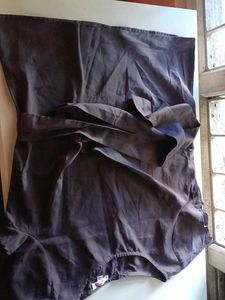 Elegant Dark Brown Kurta with Belt