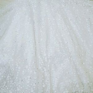 Elegant White Lace Gown