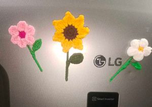 Handmade Crochet Flower Magnets