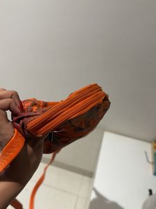 Unique Orange Floral Crossbody Bag