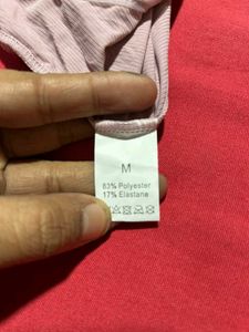 Pink Stripe Frill Strap Bralette