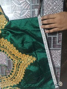 Emerald Green Embroidered Blouse