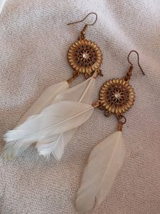 Feather Earrings Hanging