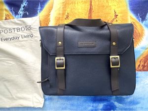 The Postbox Navy Briefcase Laptop bag padd