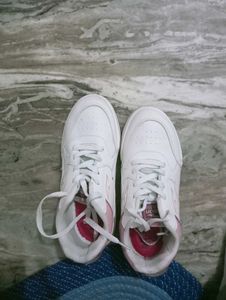 Classic White & Pink Sneakers