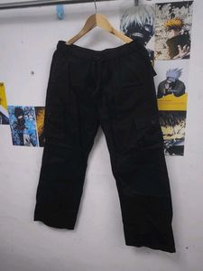 black cotton cargo baggy fit size 34