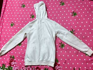 Floral Embroidered Zip-Up Hoodie