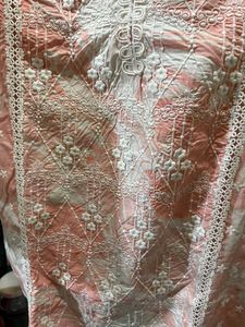 Beautiful Pink &amp; White Printed Kurta by mulmul