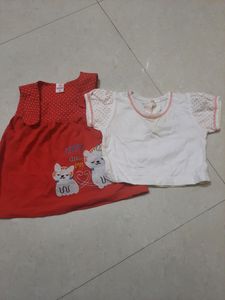 Baby Girl T Shirt And Skrit Set