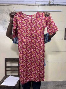 Elegant Pink Printed Kurta Set