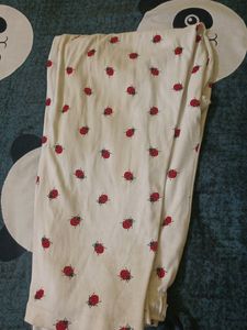 White Printed Lower For Women