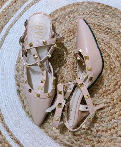 Studded Heeled Sandals