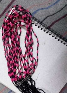 Pink &amp; Black Hair Tie