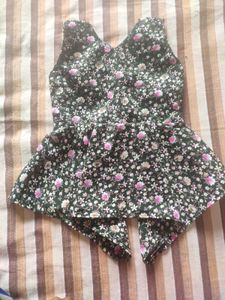 Floral Tie-Back Peplum Top