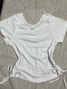 Korean Coquette Lace White Top🎀