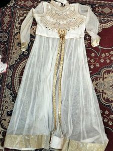 Elegant White & Gold Kurta