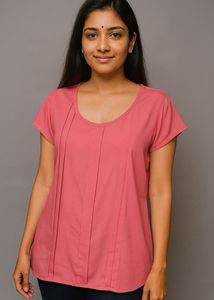Coral Flutter Sleeve Top
