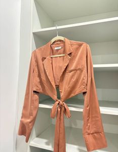 Fate Satin Crop Blazer