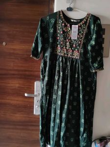 New Embroidered Green unused kurti