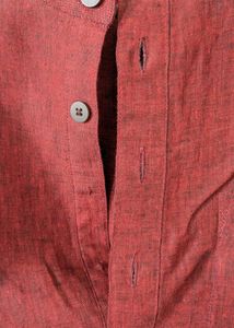 Men's Red Linen Kurta