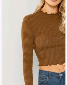 Shein Long Sleeve Crop Top