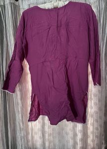 Purple Embroidered Kurta