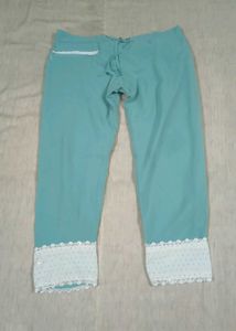 Elegant Sea Green &amp; White unique design dress