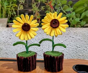 Handmade Sunflower Pipe Cleaner Decor