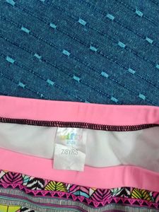 Vibrant Feather Print Bikini Bottom