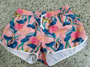 Pink Floral Print Shorts
