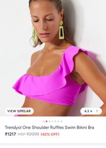 Hot Pink One-Shoulder Ruffle Crop Top