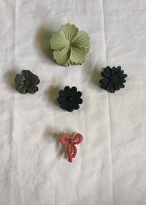 Cute Flower Hair Clips Set