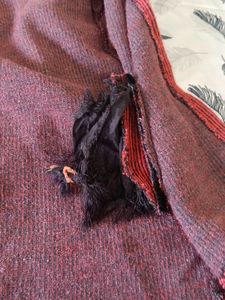 Sweater With Fur Design On Color