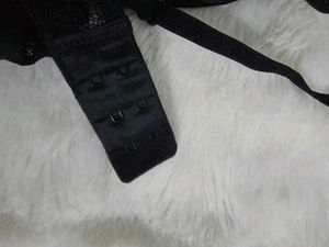 Zudio Black Lace Trim Bra &amp; Brief Set