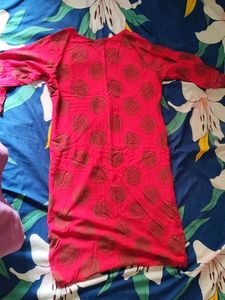 Vibrant Pink Printed Kurta Set