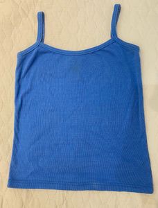 zara blue cami-tank top