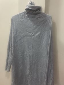 Grey Turtleneck Long Sleeve Shirt