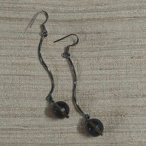 92.5 danglers with smokey quartz