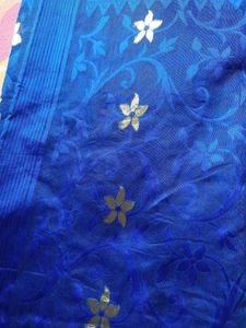 Royal Blue jamdani Saree