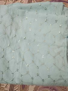 Light Blue Sequined kurti