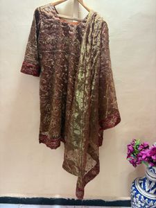 Beautiful organza  party wear dress