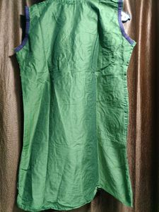 Green Kurti with Swirl Embroidery
