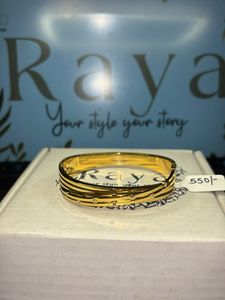 Golden Infinity Twist Bangle (Premium Quality) Siz