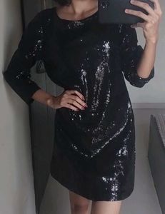 Sparkly Black Sequin Dress
